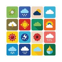 Weather Icon Set Collection for Websites and Mobile Applications vector