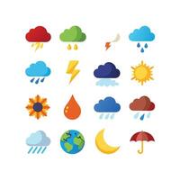 Weather Icon Set Collection for Websites and Mobile Applications vector