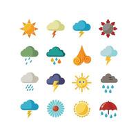 Weather Icon Set Collection for Websites and Mobile Applications vector