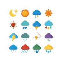 Weather Icon Set Collection for Websites and Mobile Applications vector