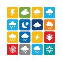 Weather Icon Set Collection for Websites and Mobile Applications vector