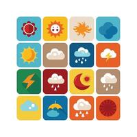 Weather Icon Set Collection for Websites and Mobile Applications vector