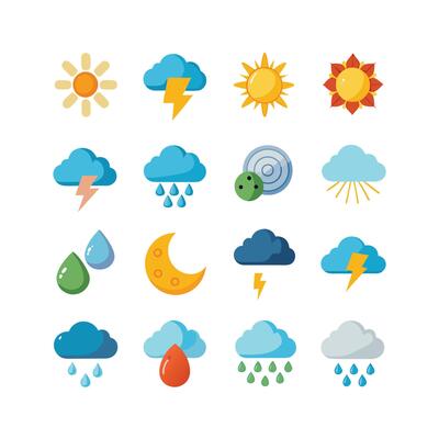 Weather Icon Set Collection for Websites and Mobile Applications