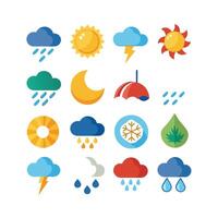 Weather Icon Set Collection for Websites and Mobile Applications vector