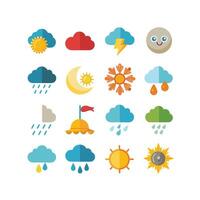 Weather Icon Set Collection for Websites and Mobile Applications vector