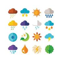Weather Icon Set Collection for Websites and Mobile Applications vector