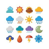 Weather Icon Set Collection for Websites and Mobile Applications vector