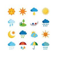 Weather Icon Set Collection for Websites and Mobile Applications vector