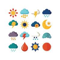 Weather Icon Set Collection for Websites and Mobile Applications vector