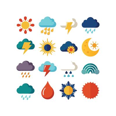 Weather Icon Set Collection for Websites and Mobile Applications