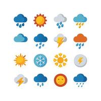 Weather Icon Set Collection for Websites and Mobile Applications vector