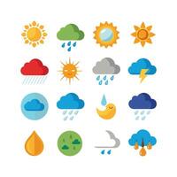 Weather Icon Set Collection for Websites and Mobile Applications vector