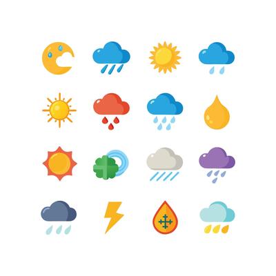 Weather Icon Set Collection for Websites and Mobile Applications