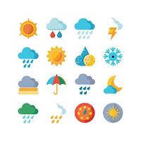 Weather Icon Set Collection for Websites and Mobile Applications vector