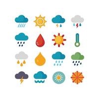 Weather Icon Set Collection for Websites and Mobile Applications vector