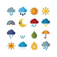 Weather Icon Set Collection for Websites and Mobile Applications vector