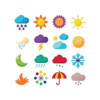 Weather Icon Set Collection for Websites and Mobile Applications vector