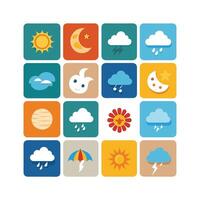 Weather Icon Set Collection for Websites and Mobile Applications vector