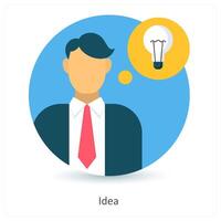 Idea and thought icon concept vector