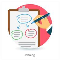 Planning and projecting icon concept vector