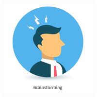 Brainstorming and focus icon concept vector