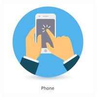 Phone and mobile icon concept vector