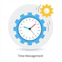 Time Management and productivity icon concept vector