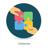Collaborate and partners icon concept vector