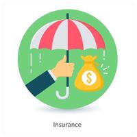 Insurance and secured icon concept vector