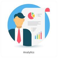 Analytics and diagram icon concept vector