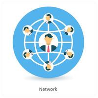 Network and data transfer icon concept vector
