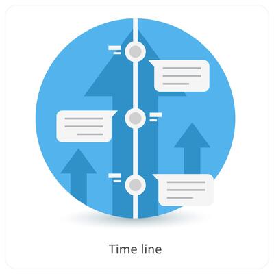Timeline and history icon concept