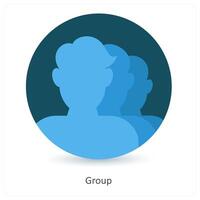 Group and person icon concept vector