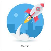 Startup and boost icon concept vector