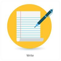 Write and edit icon concept vector