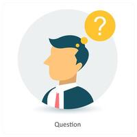 Question and query icon concept vector