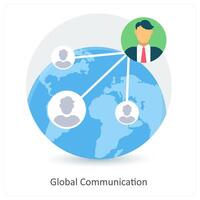 Global communication and network icon concept vector