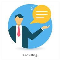 Consulting and asisting icon concept vector