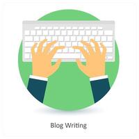 Blog writing and blog icon concept vector