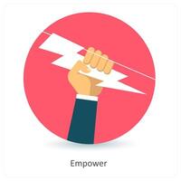 Empower and enable icon concept vector