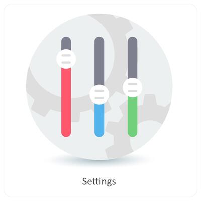 Settings and control icon concept