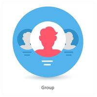 Group and person icon concept vector