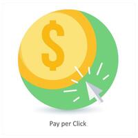 Pay per Click and money icon concept vector