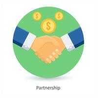 Partnership and unity icon concept vector
