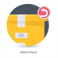 Return Parcel and return icon concept vector
