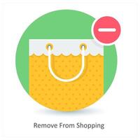 Remove From Shopping and delete icon concept vector
