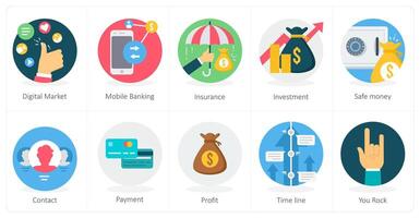 A set of 10 Business icons as mail box, mail, online mail vector