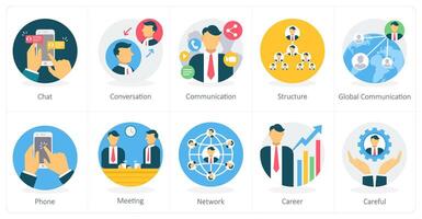 A set of 10 Business icons as wrist watch, clock, schedule vector