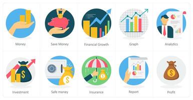 A set of 10 Business icons as mobile in hand, smartphone, payment method vector