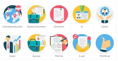 A set of 10 Business icons as financial presentation, financial growth, board presentation vector